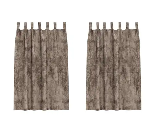 Aksominio Tipo Užuolaidos 2 Pcs Kapučino 175 X 140 Cm Aksomas