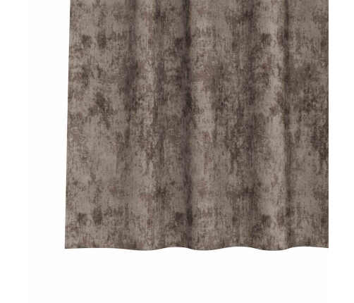 Samta Aizkari 2 Gab. Ar Acs Caurumiem Kapučīna Krāsā 225X140 Cm Vidaxl