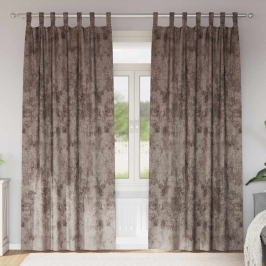 Aizkars Ar Aizkariem 2 Pcs Kapučīno 245 X 140 Cm Samts Vidaxl