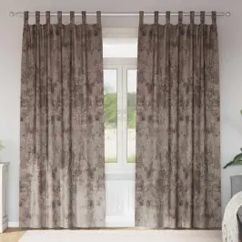 Aizkars Ar Aizkariem 2 Pcs Kapučīno 245 X 140 Cm Samts Vidaxl