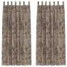 Kardin Kardinatega 2 Pcs Cappuccino 245 X 140 Cm Samet Kardin Kardinatega 2 Pcs Cappuccino 245 X 140 Cm Samet