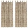 Kardin Kardinatega 2 Pcs Šampanjavärvi 225 X 140 Cm Samet