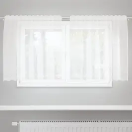 Aizkari Ar Aizkariem Balts 500X100Cm Poliesters Vidaxl