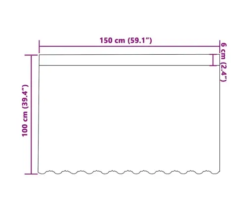 Lina Kardin Kardinatega Valge 150X100Cm Polüester