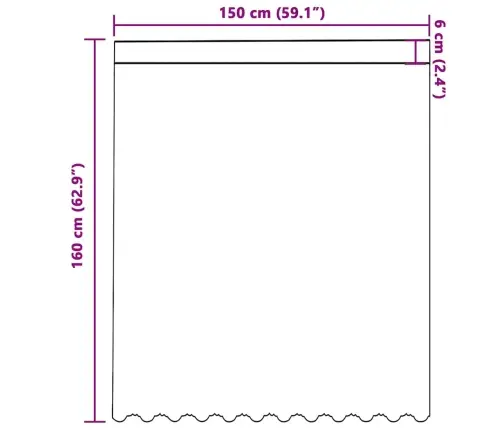 Lina Kardin Kardinatega Valge 150 X 160 Cm Polüester