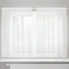 Aizkari Ar Aizkariem Balts 500X100Cm Poliesters Vidaxl