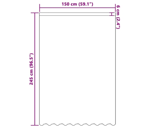 Užuolaidos Su Užuolaidomis Balta 500X100Cm Poliesteris