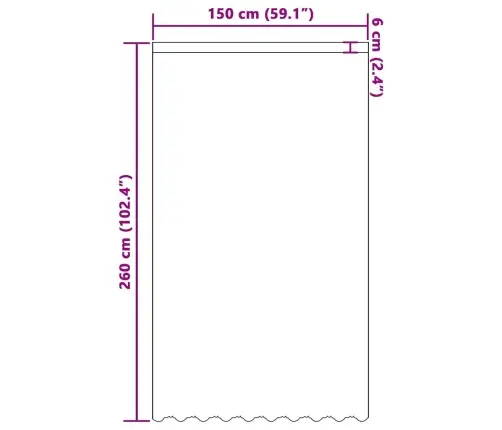 Lina Kardin Kardinatega Valge 150X260Cm Polüester