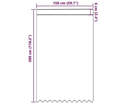 Lina Kardin Kardinatega Lilled Valge 280 X 150 Cm Polüester