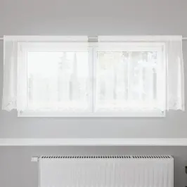 Aizkari Ar Aizkariem Balts 500X100Cm Poliesters Vidaxl
