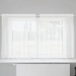 Aizkari Ar Aizkariem Balts 500X100Cm Poliesters Vidaxl