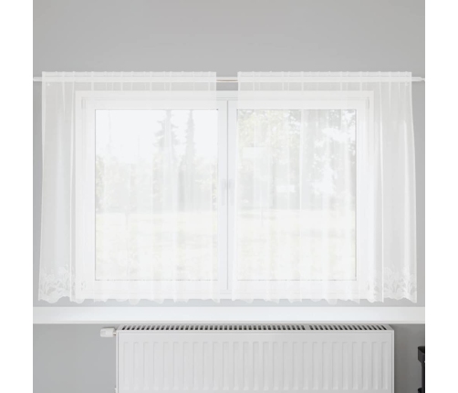 Užuolaidos Su Užuolaidomis Balta 500X100Cm Poliesteris