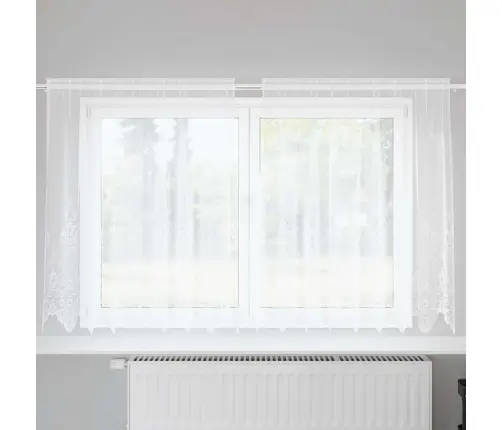 Lina Kardin Kardinatega Lilled Valge 140 X 200 Cm Polüester