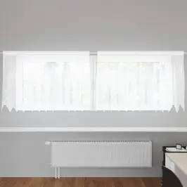 Mežģīņu Aizkars Ar Aizkariem Balts 80 X 300 Cm Poliesters Vidaxl Mežģīņu Aizkars Ar Aizkariem Balts 80 X 300 Cm Poliesters Vidaxl