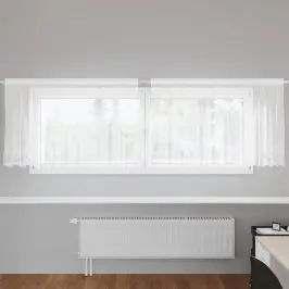 Aizkari Ar Aizkariem Balts 500X100Cm Poliesters Vidaxl
