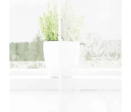 Mežģīņu Aizkars Ar Aizkariem Balta 300 X 140 Cm Poliesters Vidaxl