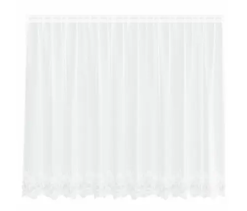 Mežģīņu Aizkars Ar Aizkariem Balta 300 X 140 Cm Poliesters Vidaxl