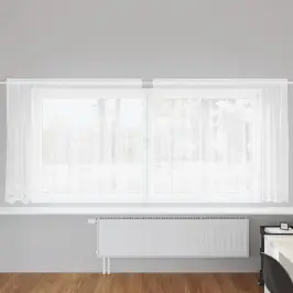 Aizkari Ar Aizkariem Balts 500X100Cm Poliesters Vidaxl