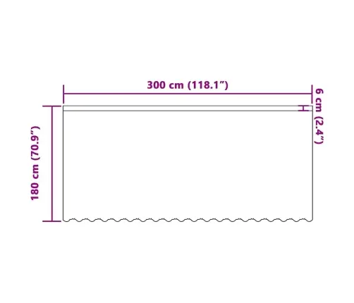 Lina Kardin Kardinatega Valge 300X180Cm Polüester