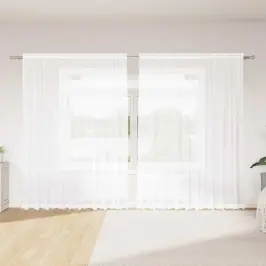 Užuolaidos Su Užuolaidomis Balta 500X100Cm Poliesteris