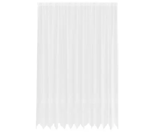 Mežģīņu Aizkars Ar Aizkariem Ziedu Raksts Balta 300 X 260 Cm Poliesters Vidaxl