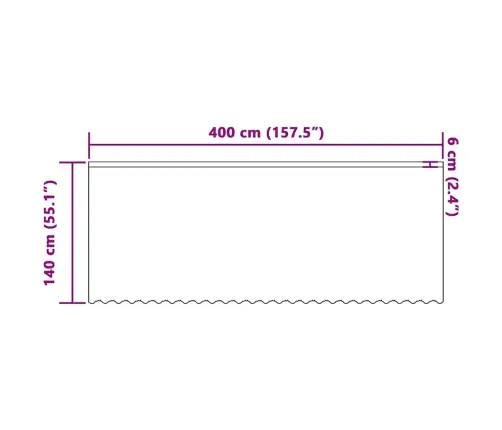 Lina Kardin Kardinatega Valge 400X140Cm Polüester