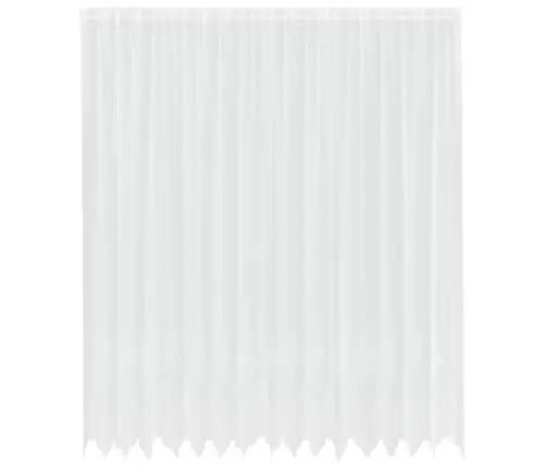 Mežģīņu Aizkars Ar Aizkariem Ziedu Raksts Balta 400 X 260 Cm Poliesters Vidaxl