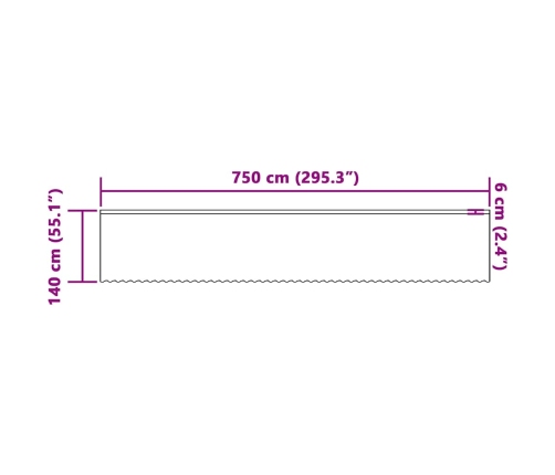 Kardinaid Kardinatega Valge 500X100Cm Polüester