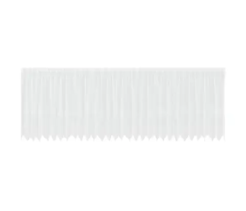 Mežģīņu Aizkars Ar Aizkariem Ziedu Raksts Balta 750 X 160 Cm Poliesters Vidaxl