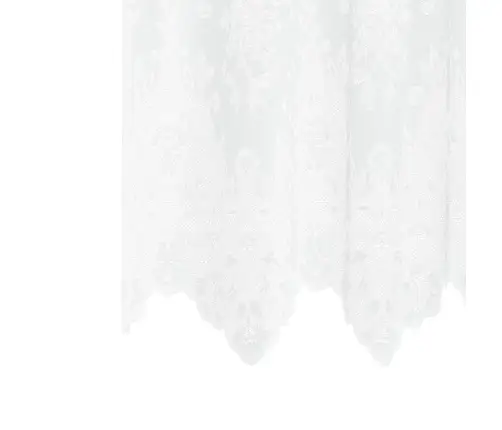 Mežģīņu Aizkars Ar Aizkariem Balta 750 X 200 Cm Poliesters Vidaxl