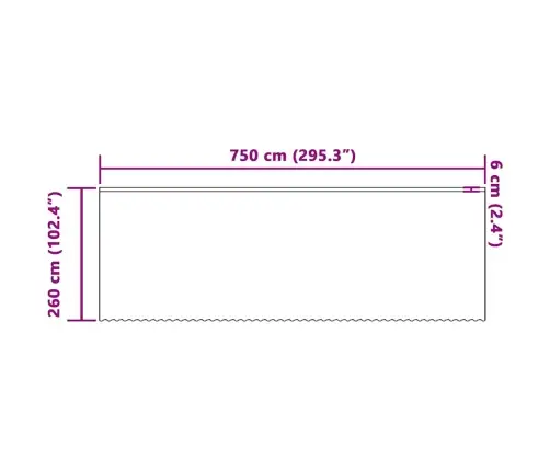 Lina Kardin Kardinatega Lilled Valge 260X750Cm Polüester