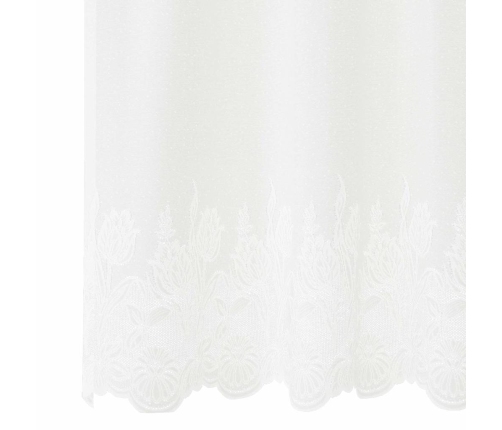 Mežģīņu Aizkars Ar Aizkariem Balta 750 X 280 Cm Poliesters Vidaxl