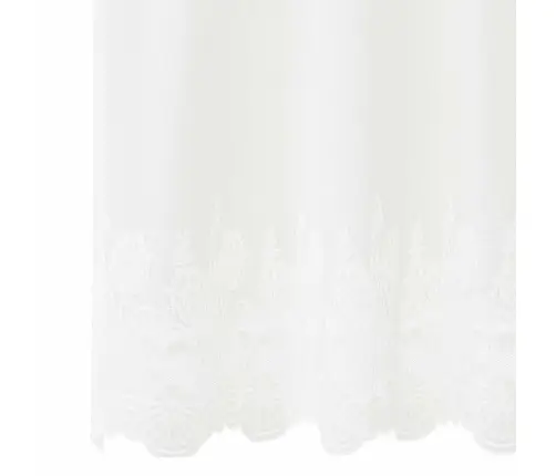 Mežģīņu Aizkars Ar Aizkariem Balta 750 X 300 Cm Poliesters Vidaxl