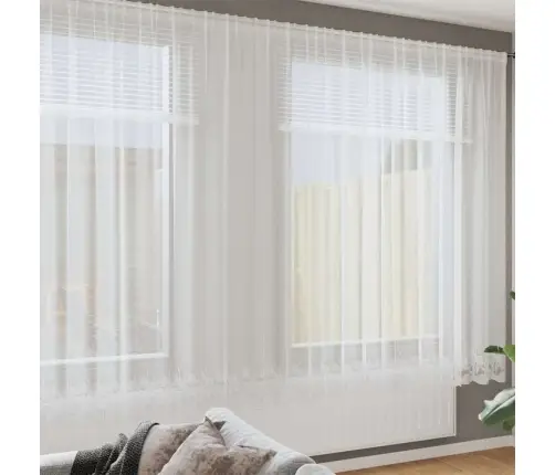 Užuolaidos Su Užuolaidomis Balta 500X100Cm Poliesteris