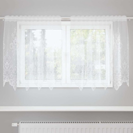 Aizkari Ar Aizkariem Balts 500X100Cm Poliesters Vidaxl