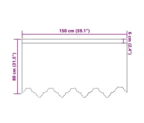 Užuolaidos Su Užuolaidomis Balta 500X100Cm Poliesteris
