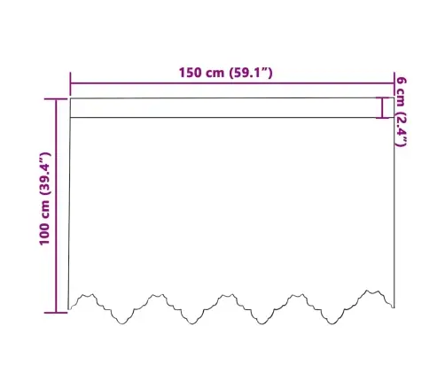 Nėrinių Užuolaida Su Užuolaidomis Balta 150X100Cm Poliesteris