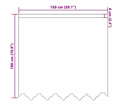 Užuolaidos Su Užuolaidomis Balta 500X100Cm Poliesteris