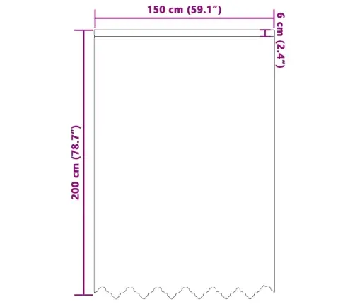 Aizkari Ar Aizkariem Balts 150 X 200 Cm Poliesters Vidaxl