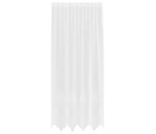 Nėrinių Užuolaida Gėlių Balta 240 X 150 Cm Poliesteris