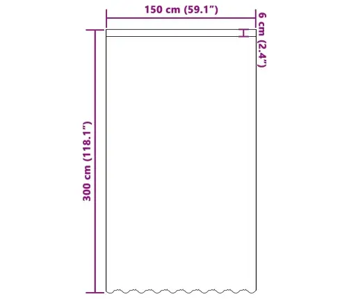 Lina Kardin Kardinatega Lilled Valge 300 X 150 Cm Polüester