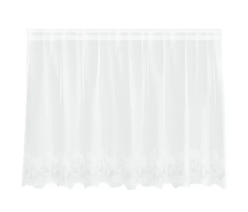 Lina Kardin Kardinatega Lilled Valge 80 X 200 Cm Polüester