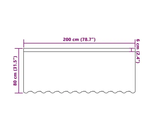 Lina Kardin Kardinatega Lilled Valge 80 X 200 Cm Polüester