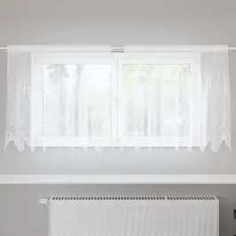 Aizkari Ar Aizkariem Balts 500X100Cm Poliesters Vidaxl