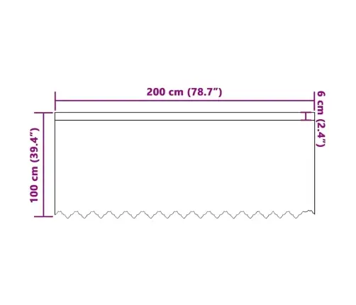Aizkari Ar Aizkariem Balts 200 X 100 Cm Poliesters Vidaxl