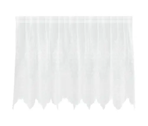 Mežģīņu Aizkars Ar Aizkariem Balts 200 X 120 Cm Poliesters Vidaxl