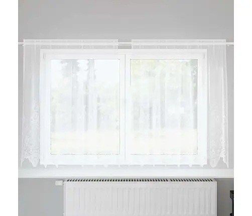 Lina Kardin Kardinatega Valge 200X140Cm Polüester Lina Kardin Kardinatega Valge 200X140Cm Polüester