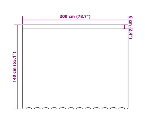 Lina Kardin Kardinatega Lilled Valge 140 X 200 Cm Polüester