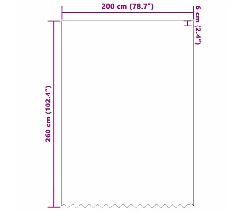 Aizkari Ar Aizkariem Cits Balts 200 X 245 Cm Poliesters Vidaxl