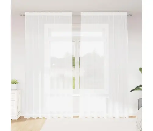 Lina Kardin Kardinatega Lilled Valge 280 X 200 Cm Polüester